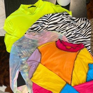 SHEIN long sleeve crop tops - all size Small